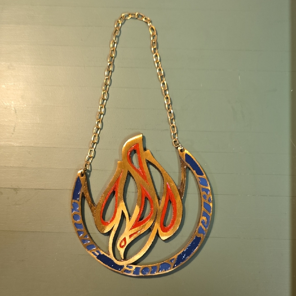 Terra Sancta Brass, Red and Blue Decorative Wall Hanging